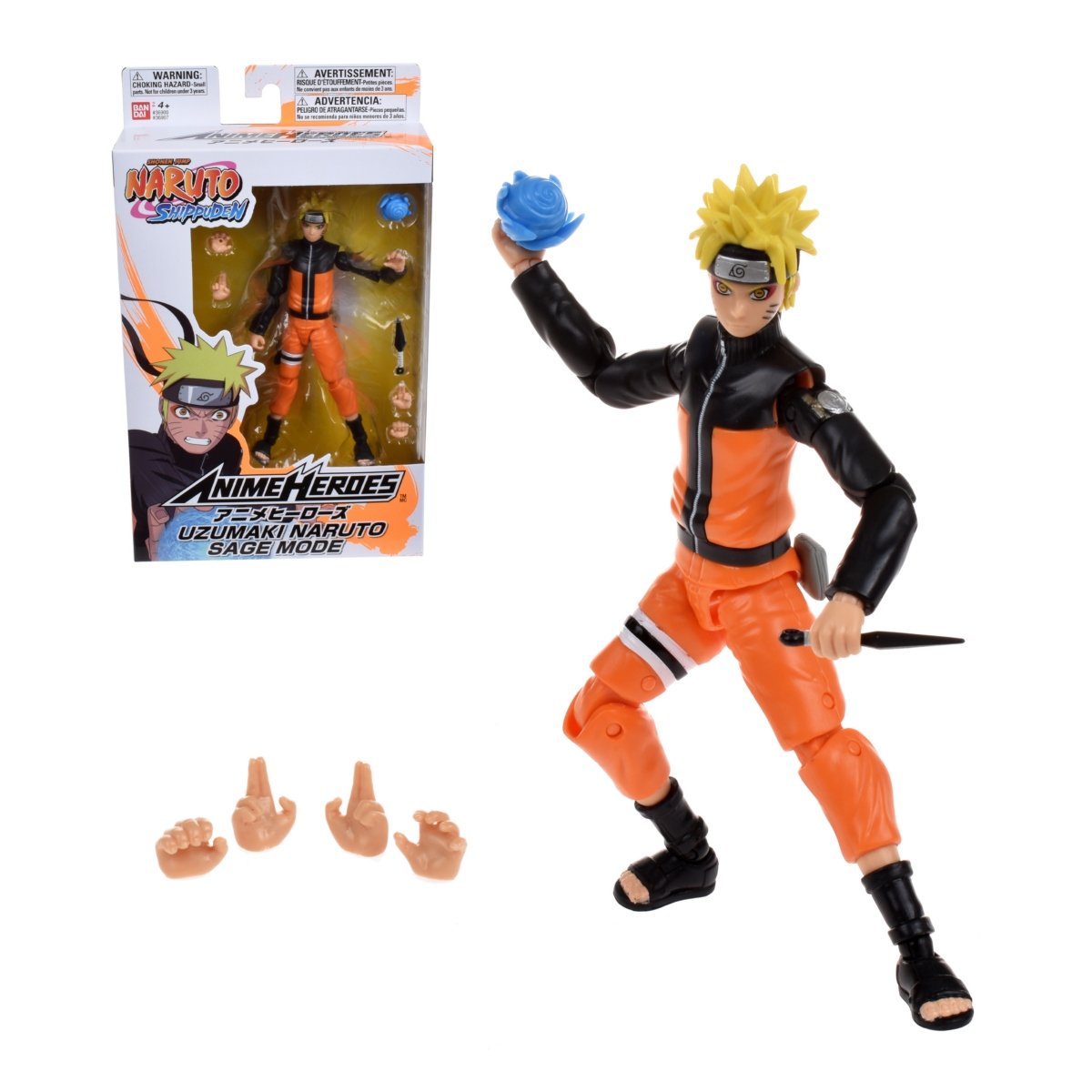 Figura 17 Cms Legendaria Anime Heroes Naruto De Bandai - Uzumaki Naruto Sage Mode